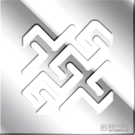 Душевой трап BERGES ZENTRUM Antik 10 см хром, для монтажа в пол - фото 4