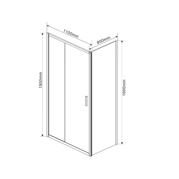 Душевой уголок Vincea Garda 110х80 см вороненая сталь стекло прозрачное, прямоугольные - фото 2