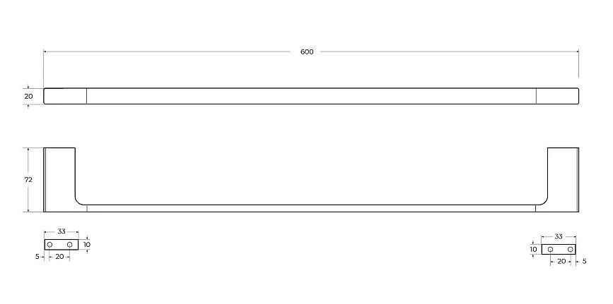 Полотенцедержатель Cezares Slider сатин - фото 2