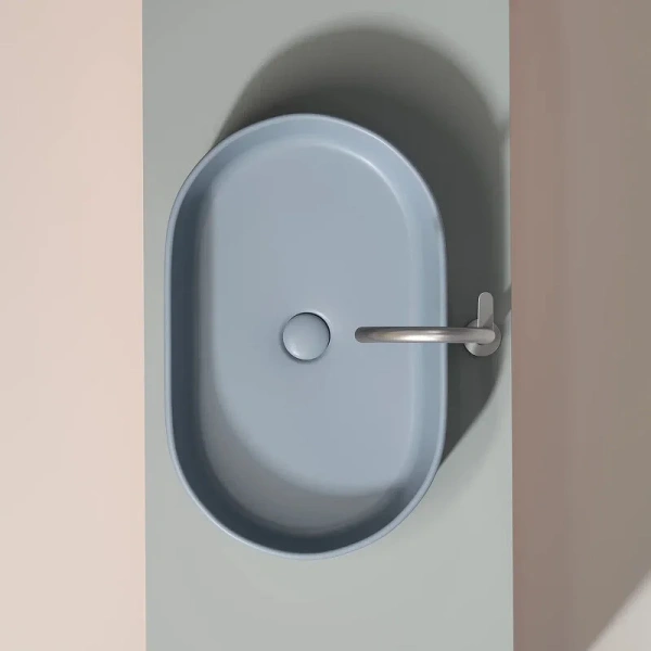 Раковина Ceramica Nova Element 60 см серо-голубая, из санфарфора - фото 7