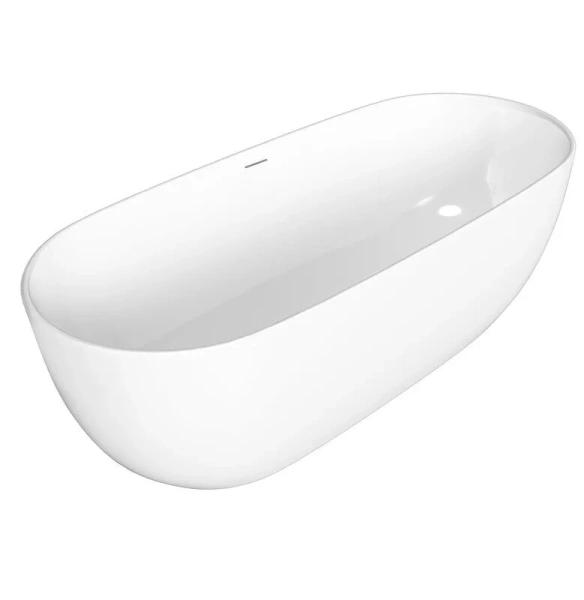 Ванна акриловая Grossman Classic, 160 x 80 см, отдельностоящая, белая глянцевая, GR-2502 - фото 1