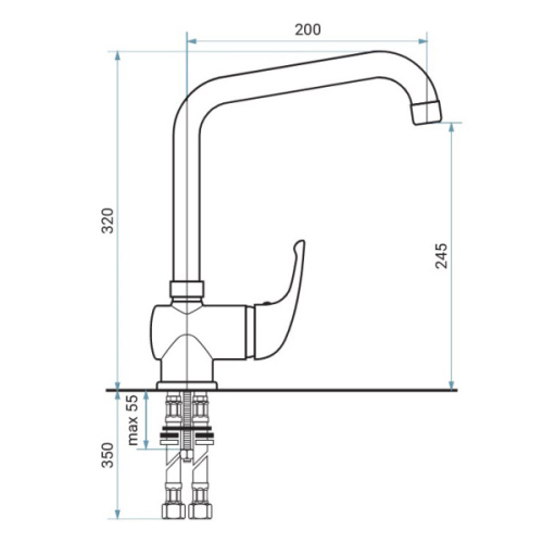 Смеситель для кухни Emmevi Giglio 8075 - фото 2
