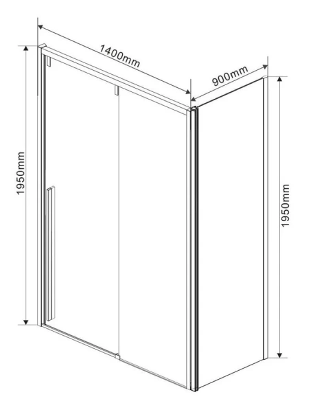 Душевой уголок Vincea Lugano 140x90 см черный, прямоугольные - фото 2