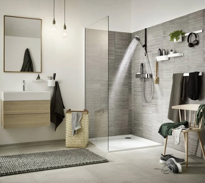 Лейка для душа Hansgrohe Pulsify Select S хром, современные, hi-tech index_1 - фото 9