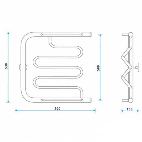 Полотенцесушитель водяной Energy Mix 50x50 - фото 3