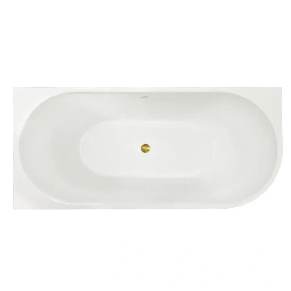 Ванна акриловая Royal Bath Riva RB610310L-GD-GD/RB610310R-GD, 150 x 75 см, левая/правая, цвет белый - фото 3