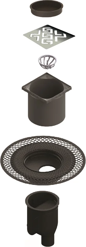 Душевой трап BERGES PLATZ Norma 10 см матовый хром, для монтажа в пол - фото 4