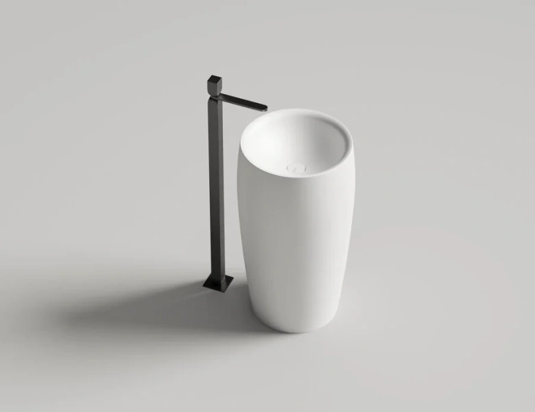 Раковина напольная Salini Alda 03 белый матовый, из камня - фото 7