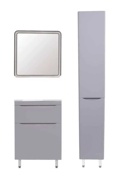 Тумба под раковину напольная Style Line Бергамо 60 см серая, 60 см - фото 6