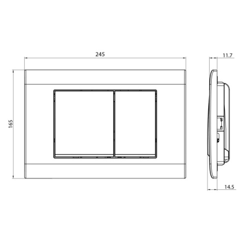 Клавиша смыва Charus Minimalista белая глянцевая - фото 3