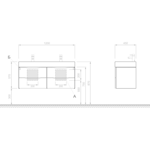 Мебель для ванной Verona Viva 120 - фото 4
