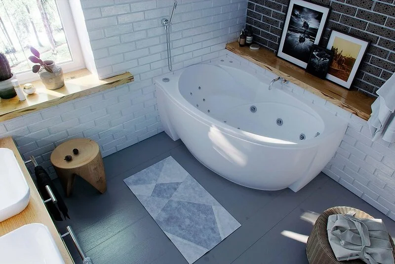 Ванна акриловая Aquatek Бетта BET160-0000169/BET160-0000170, 160 x 97 см, левая/правая, белая - фото 4