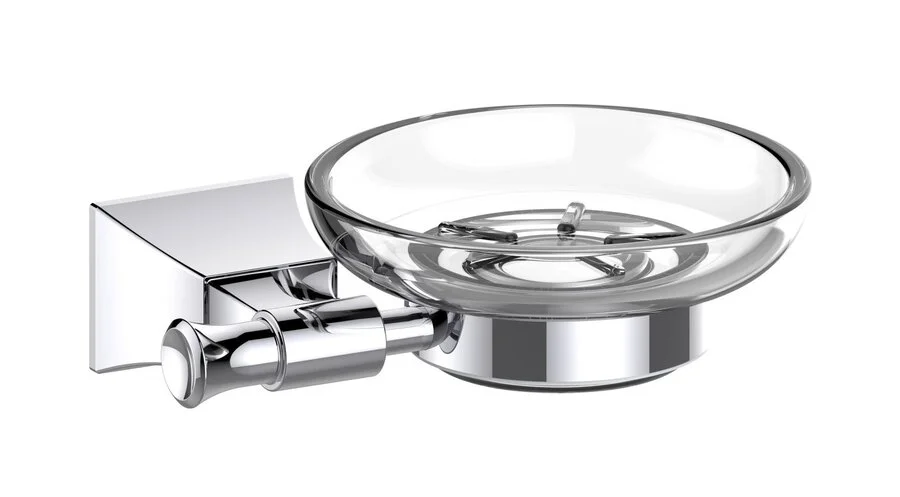 Мыльница для ванной Art & Max Genova стеклянная подвесная - фото 1