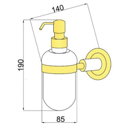 Дозатор для мыла Boheme Murano декор фиолетовый - фото 2