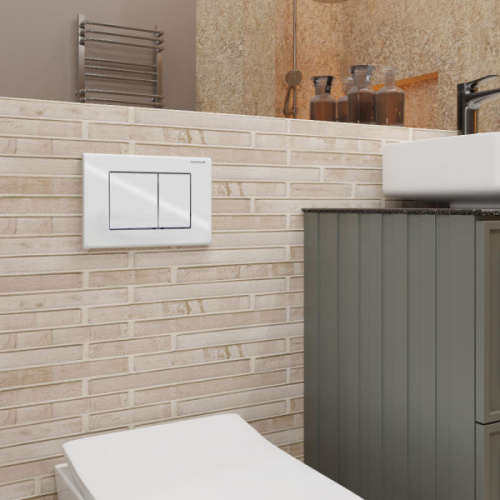 Клавиша смыва Charus Minimalista белая глянцевая - фото 2