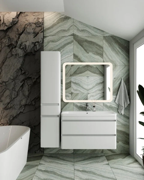 Тумба под раковину подвесная Style Line Атлантика 100 см белая index_1 - фото 10