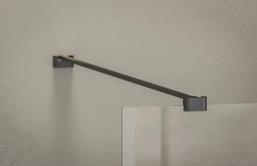 Душевая перегородка Ravak Walk-In Air 90 см профиль черный стекло прозрачное - фото 4