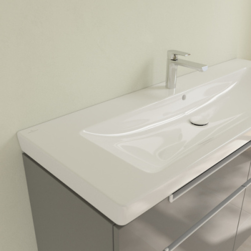 Раковина Villeroy & Boch Subway 2.0 130 см цвет альпийский белый с покрытием CeramicPlus, 130 см - фото 6