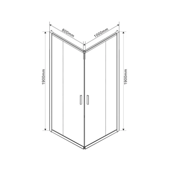 Душевой уголок Vincea Garda 100х80 см профиль черный, стекло тонированное, прямоугольные - фото 2