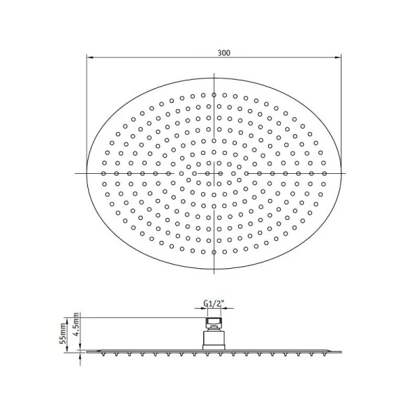 Верхний душ RGW Shower Panels SP-83 хром - фото 2