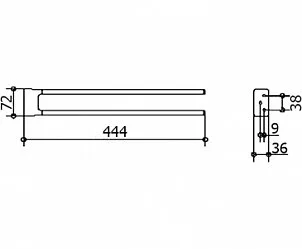Полотенцедержатель Keuco Industrie 14 хром - фото 4
