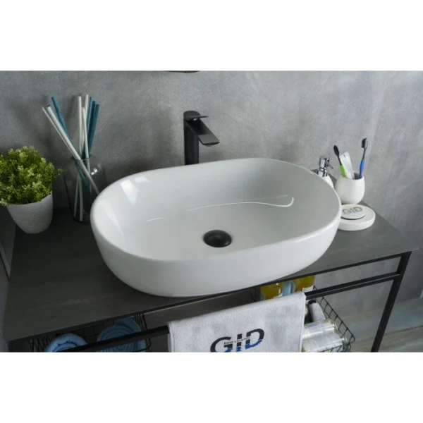 Раковина GID Lago N9026a 60 см белая - фото 4