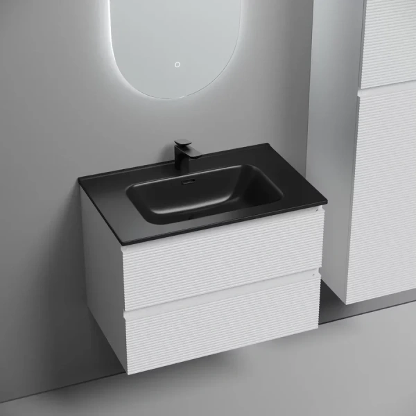 Тумба под раковину подвесная Sancos Folk 70 см белая, окрашенные - фото 9