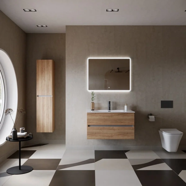 Шкаф-пенал подвесной Sancos Urban 35 см дуб галифакс - фото 4