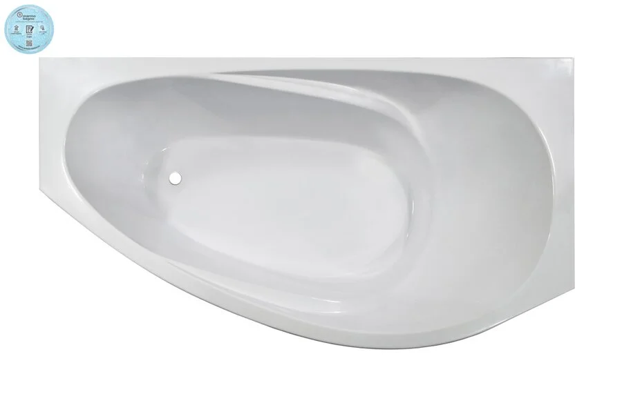 Ванна Marmo Bagno Турин, MB-TR170-95/MB-TL170-95, 170 х 95 см, левая/правая, искусственный камень, белая - фото 3