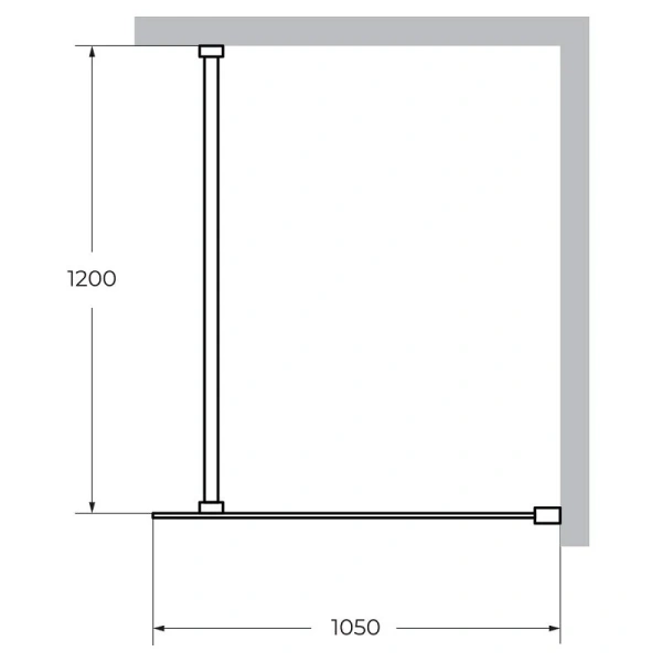 Душевая перегородка Cezares Liberta 105 см профиль хром - фото 2