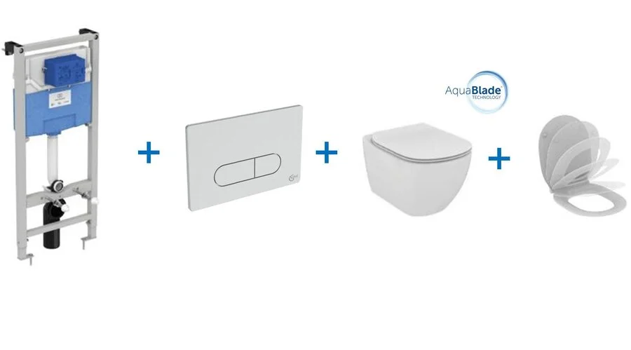 Унитаз с инсталляцией Ideal Standard Prosys Tesi с механической панелью смыва - фото 2