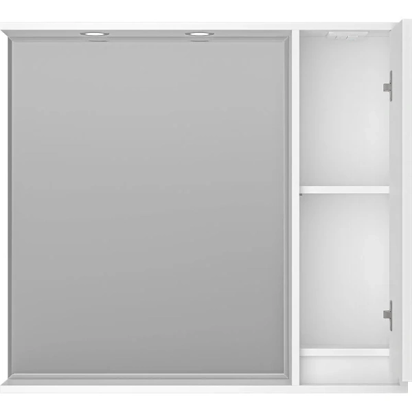 Зеркальный шкаф с подсветкой Brevita Balaton 90 см белый, правый, современные, hi-tech index_1 - фото 10