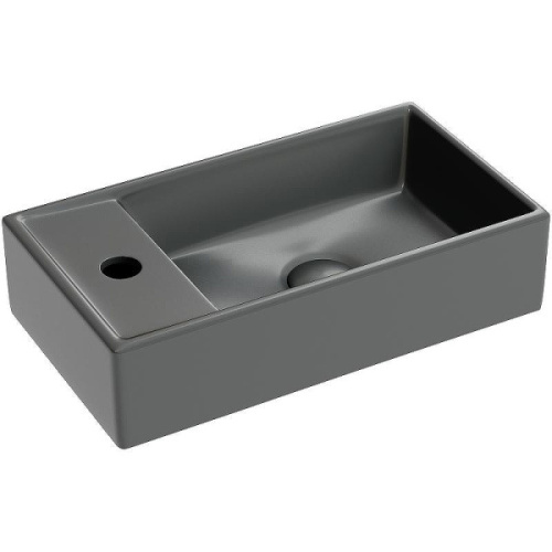 Раковина Ceramica Nova Element 40 см чаша справа темный антрацит - фото 4