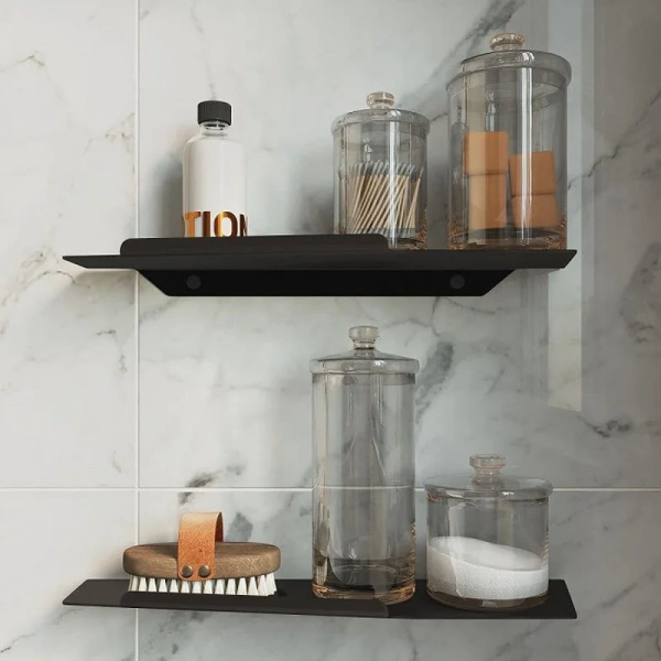 Полочка для ванной IDDIS Slide нержавеющая сталь, черные - фото 3