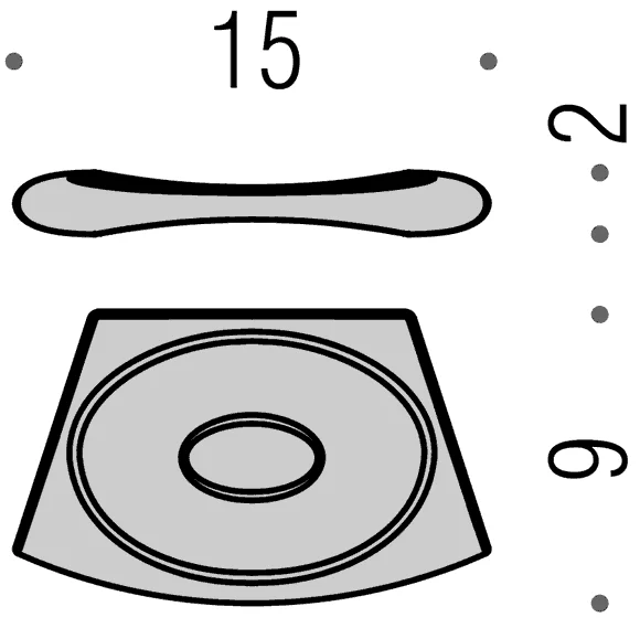 Мыльница Colombo Land настенная, современные, hi-tech - фото 2