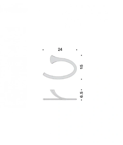 Полотенцедержатель Colombo Link кольцо, современные, hi-tech - фото 2