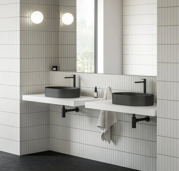 Смеситель для раковины Ravak Eleganta черный матовый, высокие, из латуни, округлая форма - фото 5