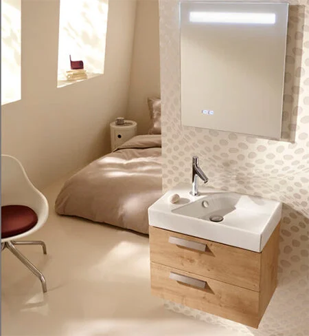 Зеркало с подсветкой Jacob Delafon Formilia 55 см с часами - фото 4