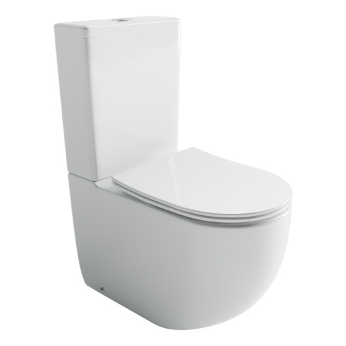 Унитаз компакт Ceramicanova Metropol CN4001T-B белый - фото 1