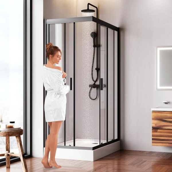 Душевой уголок Am.Pm Gem 120х80 см профиль черный - фото 4