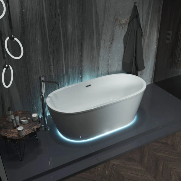 Ванна акриловая Aima Design Tondo 174 x 80 см отдельностоящая, с подсветкой, белый, 01тон17480с - фото 4