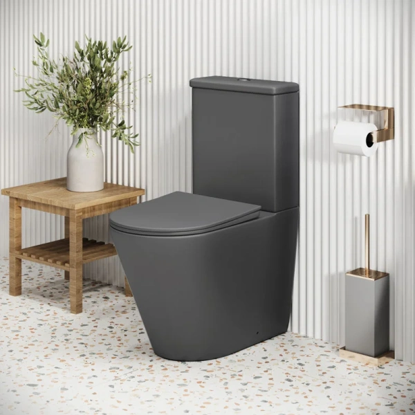 Унитаз компакт Grossman Color серый матовый, с задним подводом воды - фото 8