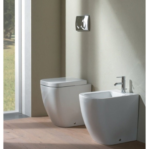 Биде напольное, цвет белый матовый, Globo Stone, по запросу - фото 2