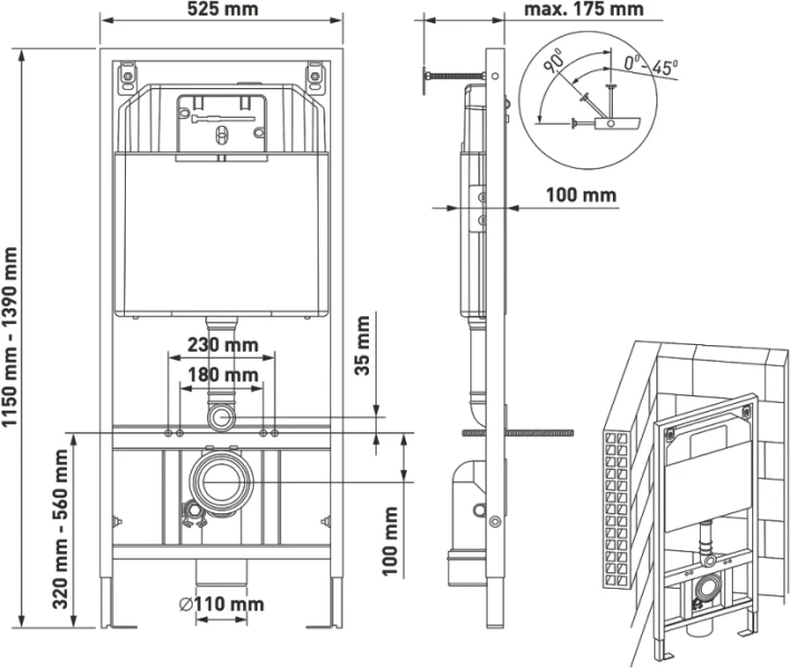 Инсталляция для унитаза BERGES Novum кнопка белая Soft Touch index_1 - фото 8