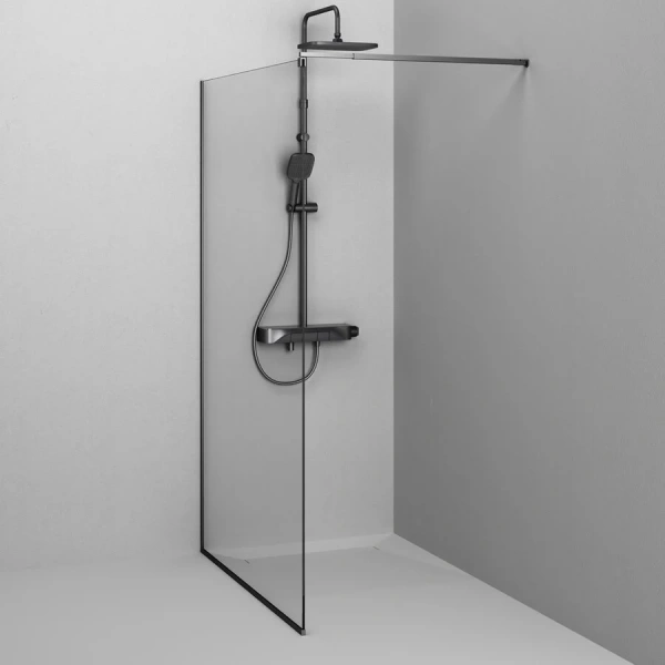 Душевая перегородка Am.Pm Func 120 см профиль черный, 120 см - фото 4