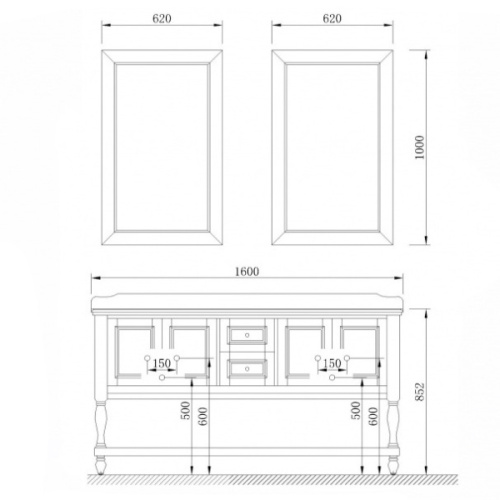Мебель для ванной Tessoro EDEN 160 - фото 4