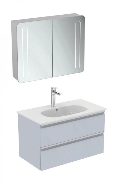 Тумба под раковину подвесная Ideal Standard Tesi 80 см светло-серая, современная, hi-tech - фото 3