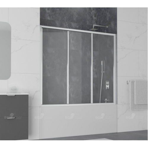 Шторка для ванны, стекло шиншилла, RGW Screens, по запросу - фото 3