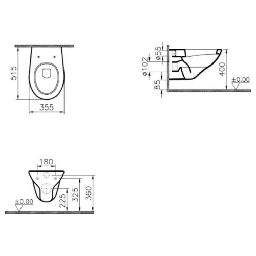 Унитаз подвесной VitrA Arkitekt 6107B003-0075 - фото 3