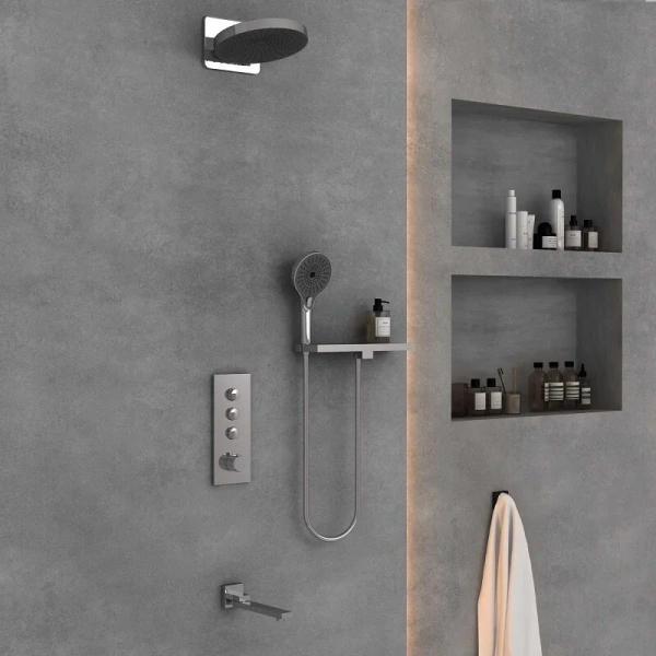 Душевой комплект Vincea хром, современные, hi-tech index_1 - фото 9